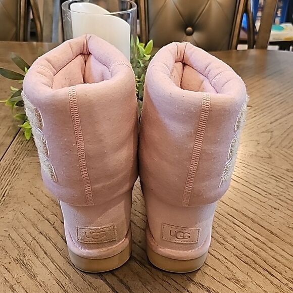 Classic short fur jersey cozy UGG size 7 light pink - Picture 5 of 12